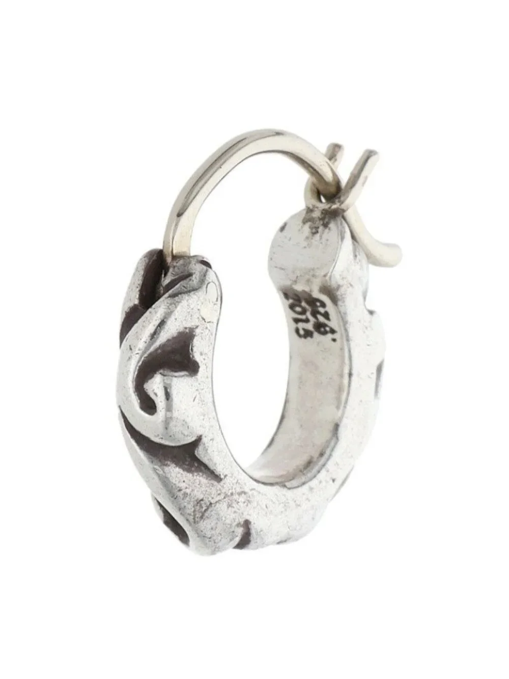 Chrome Hearts Tny Hoop Scrl Thai Nice Kroll Silver Earrings